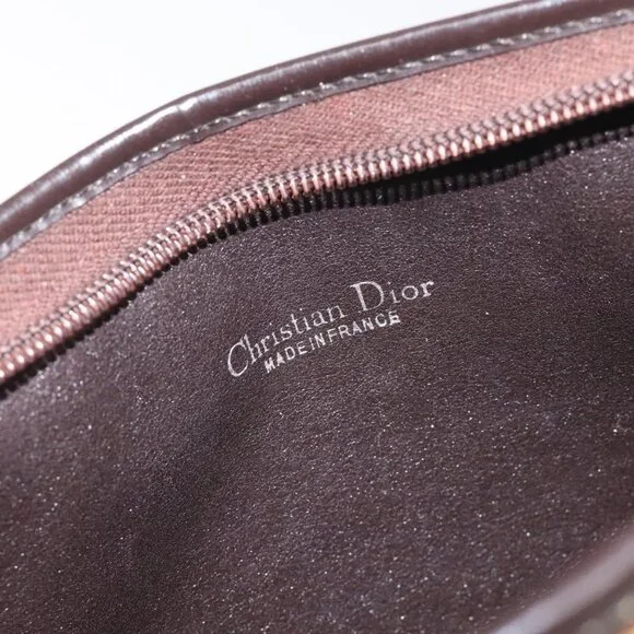 Authentic Christian Dior Trotter Canvas Shoulder Bag Brown - Picture 3 of 16